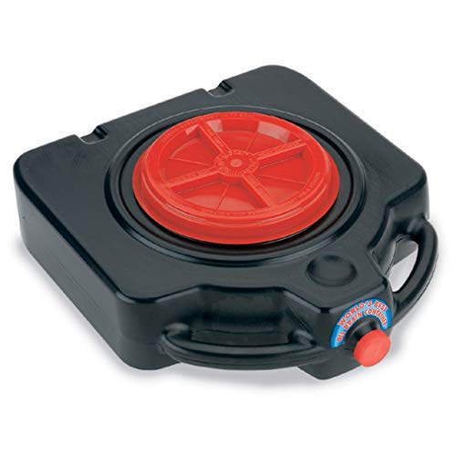LUMAX Black LX-1632 15 Quart Drainmaster Pan and Waste Storage. Ideal for Oil Recycling, Drain Direct-No Oily Tub, Funnel, Mess to Clean-Up on Top or Side